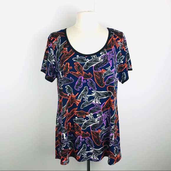 LuLaRoe Tops - Lularoe Halloween Raven Large Classic T
